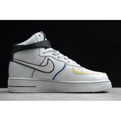 Nike Air Force 1 Mid '07 Premium Qs Beyaz / Siyah Kaykay Ayakkabı Türkiye - K1UVI4AZ